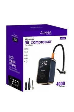 Auhma Kablosuz 12V Akülü Lastik & Hava Pompası Dijital Taşınabilir Kompresör