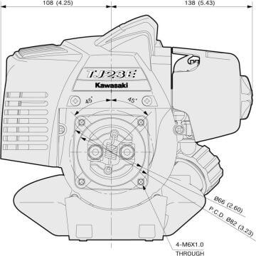 Kawasaki Tj 23 E 2 Zamanlı Benzinli Motor 1.0 Hp
