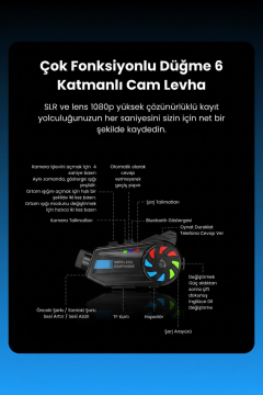 Leerfei Motosiklet Kask Bluetooth Kulaklık BT68