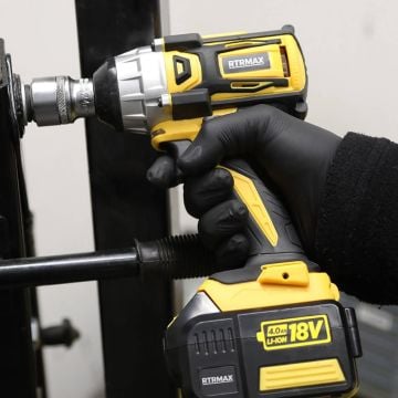 Rtrmax RTX2028 18V 4Ah Li-Ion Çift Akülü Kömürsüz Darbeli Somun Sıkma