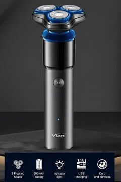 VGR 3’lü Döner Başlıklı Çok Fonksiyonlu Tıraş Makinesi V-325