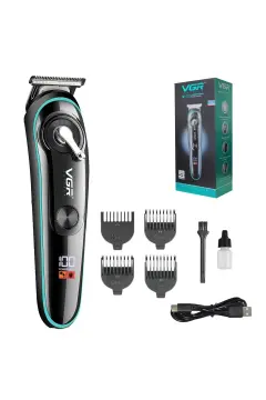 VGR LCD Ekranlı Şarjlı Profesyonel Saç & Sakal Kesme Makinesİ V-075