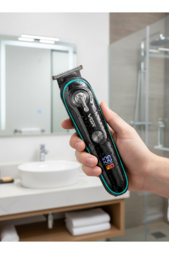 VGR LCD Ekranlı Şarjlı Profesyonel Saç & Sakal Kesme Makinesİ V-075