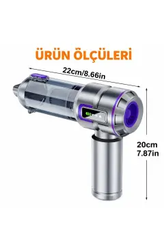 Leerfei A+Plus 20.000 PA Kablosuz Şarjlı Vakum & Üfleme Araç Süpürgesi ST-6697