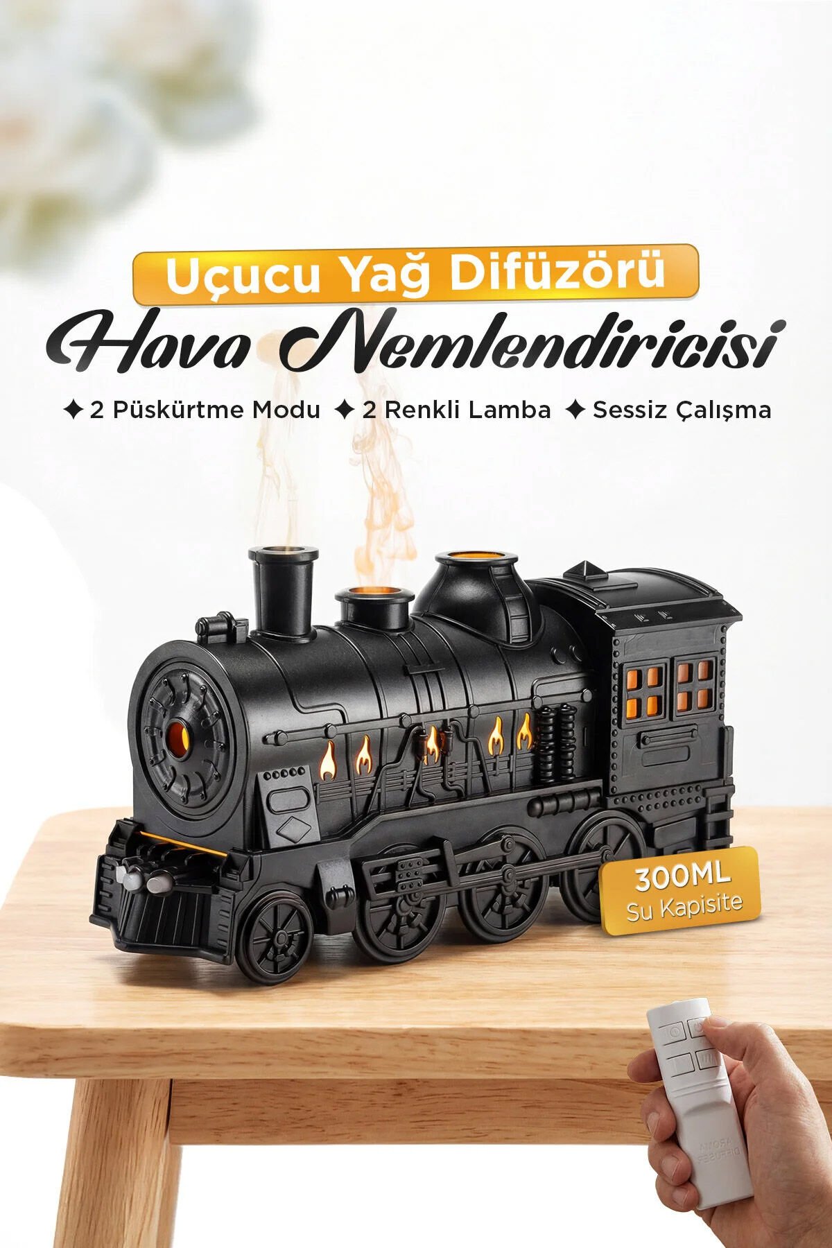 Venandin Tren Görünümlü Hava Nemlendirici & Dekoratif Nemlendirici
