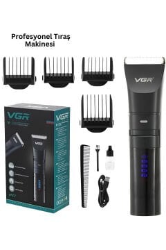 VGR Kablosuz Saç Kesme Makinesi & Profesyonel Erkek Bakım Aleti V-286