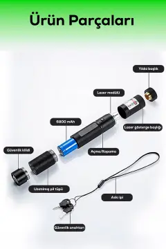 Wison 100mW Şarjlı Yeşil Lazer İşaretleyici WS-503