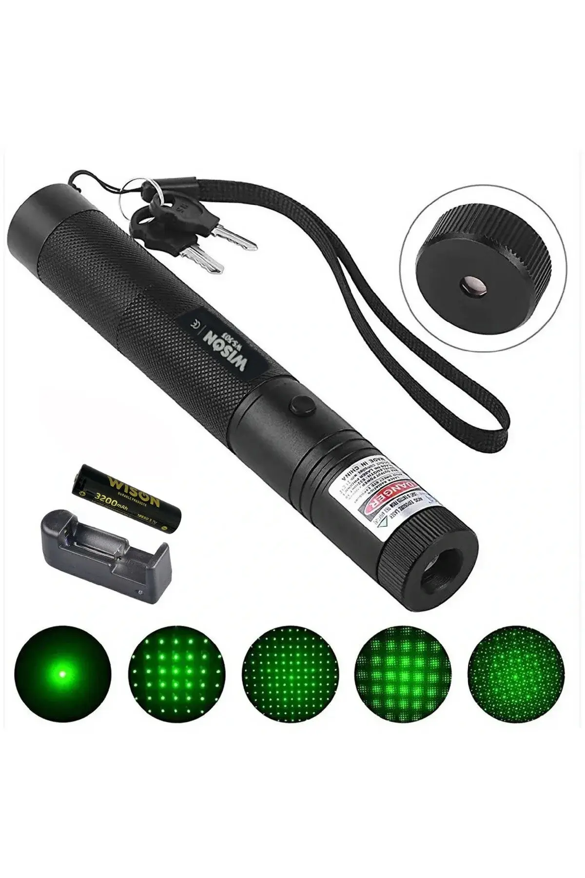 Wison 100mW Şarjlı Yeşil Lazer İşaretleyici WS-503