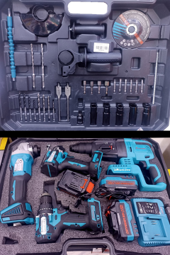 Catpower Kömürsüz 20V 4.0Ah Akülü 4’lü Set - Kırıcı Delici&Taşlama&Darbeli Vidalama&Spiral