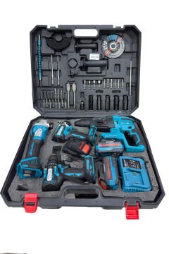 Catpower Kömürsüz 20V 4.0Ah Akülü 4’lü Set - Kırıcı Delici&Taşlama&Darbeli Vidalama&Spiral