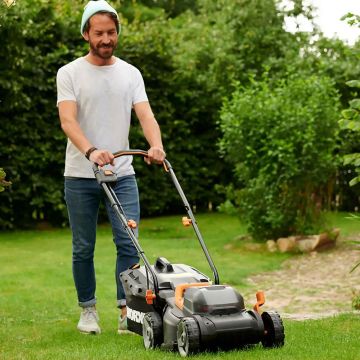 WORX WG927E 40Volt 2.0Ah. Li-ion 34cm Profesyonel Şarjlı Çim Biçme + WG157E.9 20Volt 25cm Misinalı Çim ve Kenar Kesme