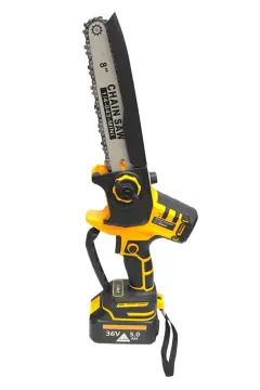 BN5 Çift Akülü Dijital Şarjlı 36V 5.0Ah Testere Profesyonel Dal Budama Ağaç Kesme Makinesi - Sarı