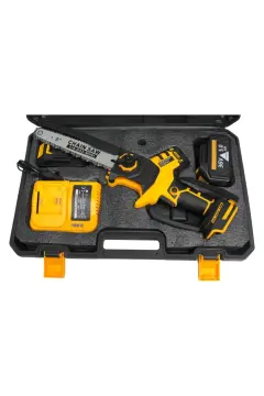 BN5 Çift Akülü Dijital Şarjlı 36V 5.0Ah Testere Profesyonel Dal Budama Ağaç Kesme Makinesi - Sarı