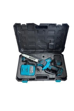 BN5 Çift Akülü Dijital Şarjlı 36V 5.0Ah Testere Profesyonel Dal Budama Ağaç Kesme Makinesi - Mavi