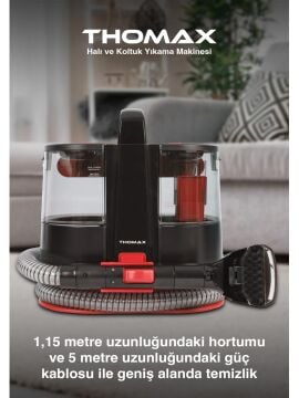 Rowermax Thomax Halı Koltuk Yıkama Makinesi Leke Çıkarma Halı Koltuk Fırçalama Makinesi