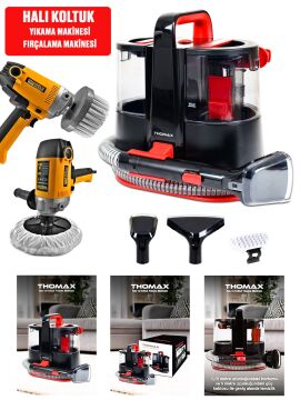 Rowermax Thomax Halı Koltuk Yıkama Makinesi Leke Çıkarma Halı Koltuk Fırçalama Makinesi