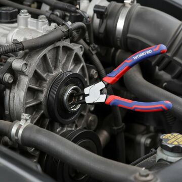 WORKPRO WP231152 180MM Cr-V Düz Yaylı Profesyonel İç Segman Pensesi