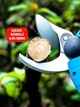 Germany Style 3 Akülü 16.8  V 2Ah Dal Budama Makası Yedek Bıçak Hediyeli