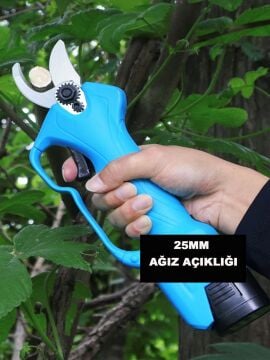 Germany Style 3 Akülü 16.8  V 2Ah Dal Budama Makası Yedek Bıçak Hediyeli