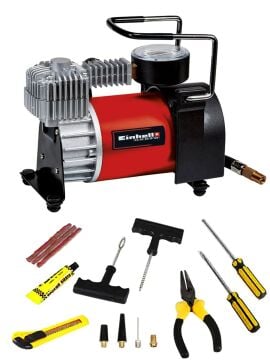 Einhell CC-AC 35/10 12 V, Oto Araç Lastik Şişirme Mini Kompresör Lastik Tamir Kiti Hediyeli