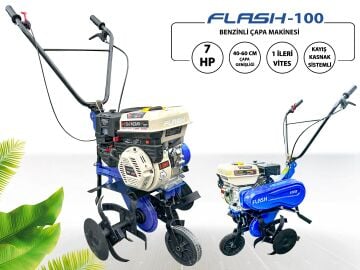 Flash 100 Benzinli Çapalama Makinası 7 Hp 4 Zamanlı Motor 60 Cm Bıçak