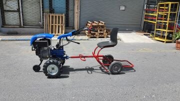 Rowermax Flash 300 7 Hp Dizel İpli Oturmalı Çapa Makinası Seti  3+1 Vites 90 cm Bıçaklı