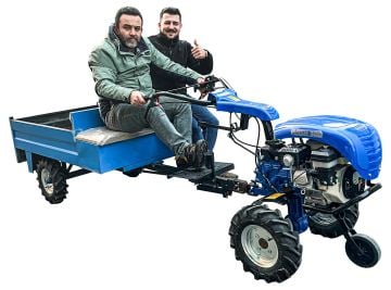 FLASH 300 8 Hp Benzinli 3+1 Vites Çapa Makinası ve Römork Seti + Pulluk