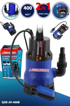 Germnay Style 2in1 Kombine Dalgıç Pompa QSB400 İbeltech 400W Plastik Gövdeli Kirli ve Temiz Pompa