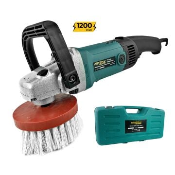 Anadolustrong ANS1002 Polisaj Makinesi 6 Kademeli 1200W Pasta Cila Koltuk Yıkama Makinası Düz Fırça