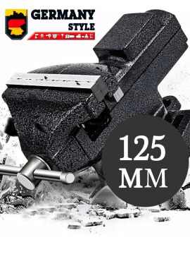 Germany Style 125mm 5'' Dövme Çelik Sabit Tezgah Masa Mengenesi
