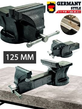 Germany Style 125mm 5'' Dövme Çelik Sabit Tezgah Masa Mengenesi