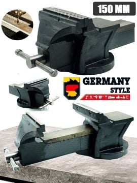 Germany Style 150mm 6'' Dövme Çelik Sabit Tezgah Masa Mengenesi