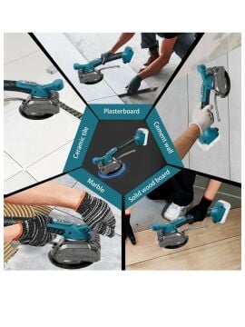 ROWERMAX  Pro Lityum Çift Akülü 21V Titreşimli 80-100cm Fayans,Kiremit Döşeme Vantuz Makinesi