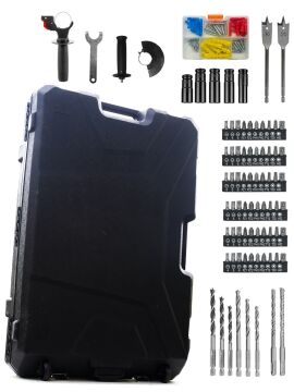 Germany Style Pro-Qt 3 Akülü 8'li Süper Set Taşlama-Matkap-Kırıcı-Bijon Sökme-Tilki Kuyruğu-Budama Testeresi