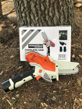 Anadolustrong 2.9hp Benzinli Motorlu Testere 45cm Palalı +Çift Akülü  Dal Budama Testeresi  Set