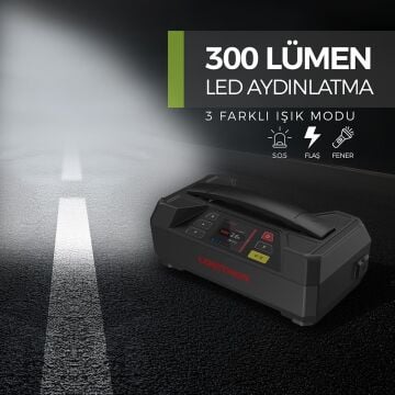 Lokithor JTC4250 12V/220V 4250Amp LiFePO4 Akıllı Akü Test + Akü Takviye + Akü Şarj Cihazı