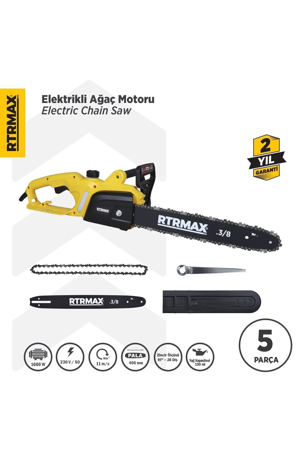 Rtrmax RTM9030 Elektrikli Ağaç Motoru 1600Watt