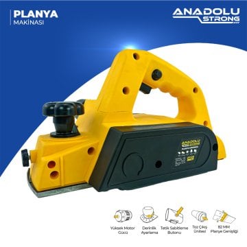 Anadolustrong ANS1039 650W Çift Bıcaklı Profesyonel Planya Makinası 82mm