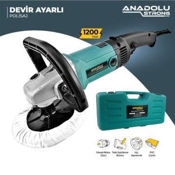 Anadolustrong ANS1002 Profesyonel Polisaj Makinesi 6 Kademeli 1200W Pasta Cila Zımpara Makinesi