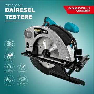 Anadolu Strong ANS1008M 1200W Daire Testere Sunta Kesme Makinesi Elmas Uçlu Bıçak Mavi