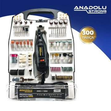 Anadolustrong ANS1004 300 Parça Gravür Oyma Makinesi Dremel Taşlama Zımpara Kesme Seti
