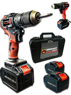 Germany Style GRM9007 48V 5 Ah Profesyonel Darbeli Yüksek Tork Kömürsüz Motor Güçlendirilmiş Matkap