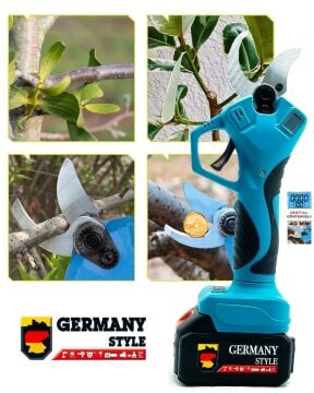 Germany Style Easycut 40X Çift Akülü Dijital Ekran 40MM Budama Makinesi Dal Budama Makinesi