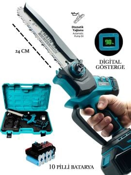 Germany Style Easycut  4 Akülü Dijital Ekran 40MM Budama Makinesi Dal Budama Testeresi İkili Set