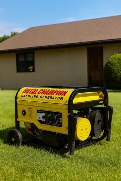Royal Champion WX-6500 Uzaktan Kumandalı Çalıştırma 4 Kw Benzinli ipli marşlı Monofaze Portatif Jeneratör