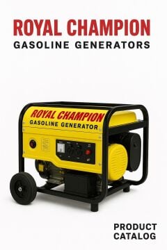 Royal Champion WX-6500 Uzaktan Kumandalı Çalıştırma 4 Kw Benzinli ipli marşlı Monofaze Portatif Jeneratör