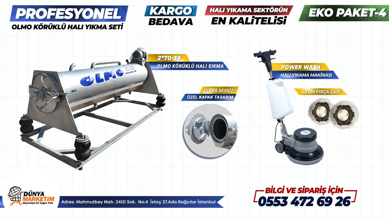 Olmo Halı SIkma- Hakı Yıkama ve Koltuk Yıkama Makinaları(Eko-4)