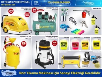 Ottomax Profesyonel Oto Yıkama ve Oto Kuaför Pro Set 1