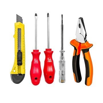 5 Parça Pense Kontrol Kalemi Maket Bıçağı Düz ve Yıldız Tornavida Seti