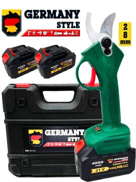Germany Style Eco-MS128 28 Mm Çift Akülü Şarjlı Ağaç Dal Kesme Makası